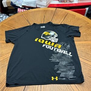 Under Armour Black Iowa Football Tee